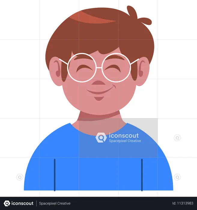 Male Avatar wearing glasses  Illustration