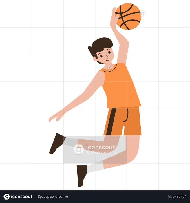 Male Basketball Player  Illustration