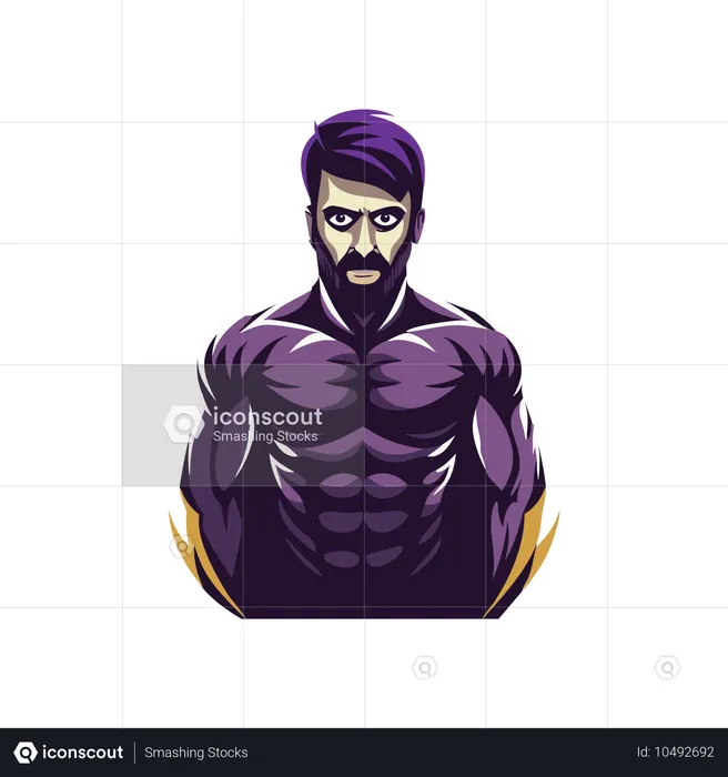 Male Bodybuilder  Illustration