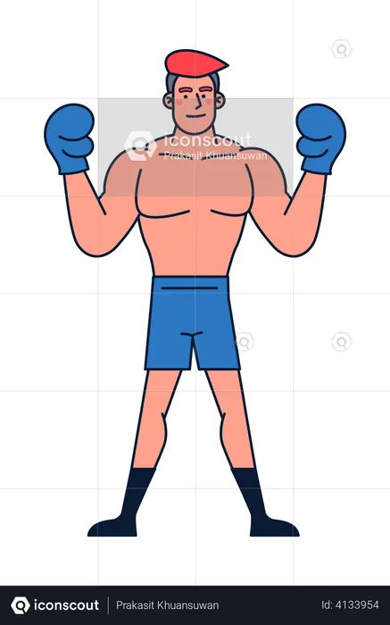 Male Boxer  Illustration