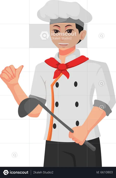 Male Chef  Illustration