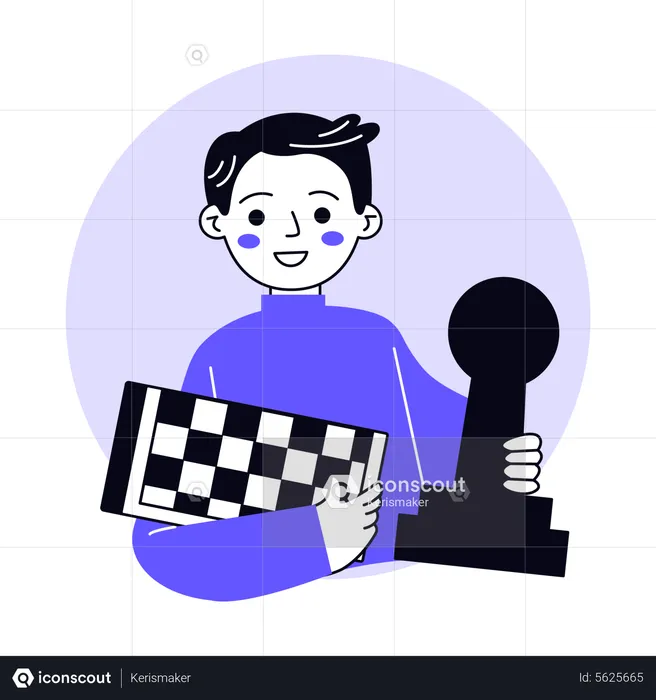 Male Chess Player  Illustration