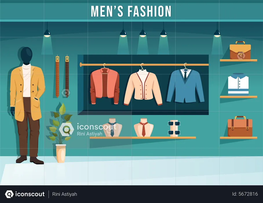 Male Clothes Shop  Illustration