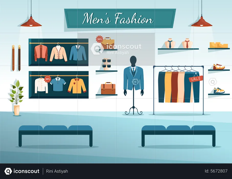 Male Clothes Shop  Illustration