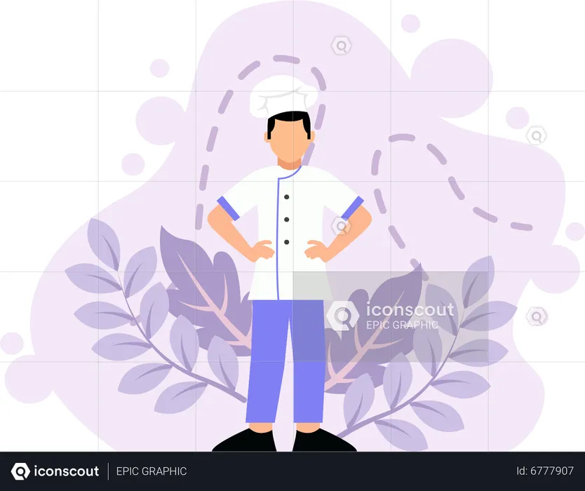 Male cook  Illustration