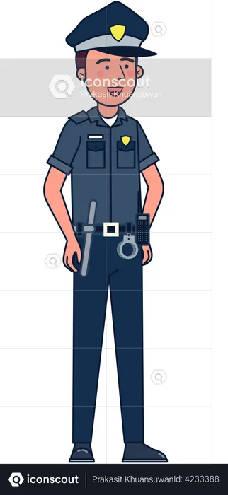 Male cop  Illustration