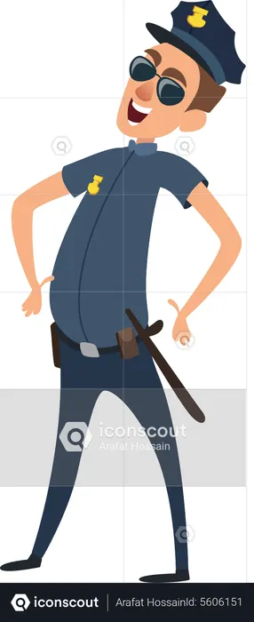 Male cop officer  Illustration