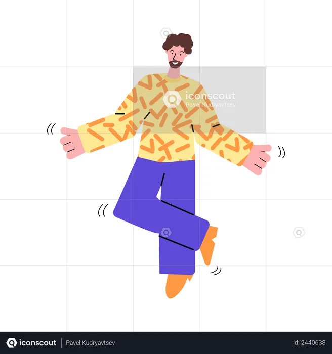 Male dancer dancing  Illustration