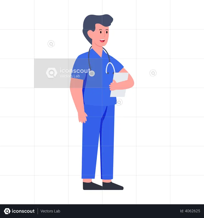 Male Doctor  Illustration
