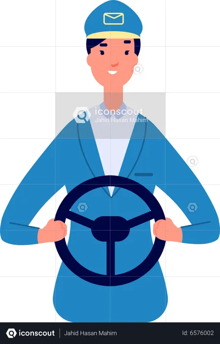 Male Driver  Illustration