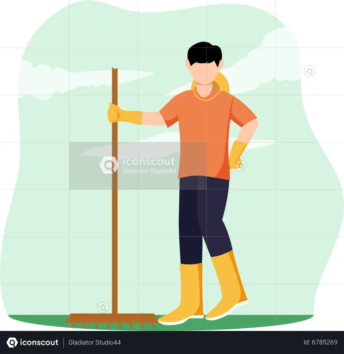 Male Farmer  Illustration