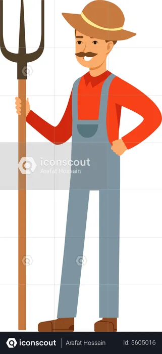 Male farmer  Illustration