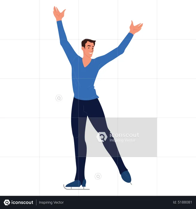 Male Figure Skating  Illustration