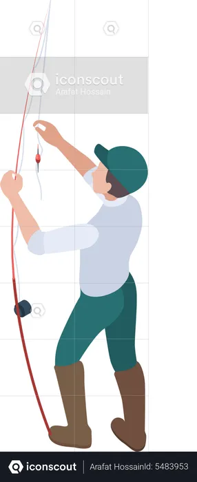 Male fisher  Illustration