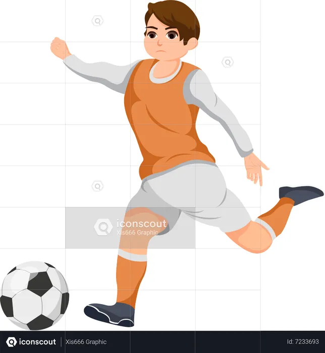 Male Football Player  Illustration