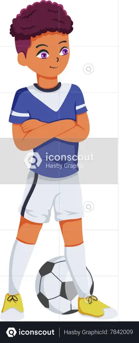 Male Football Player  Illustration