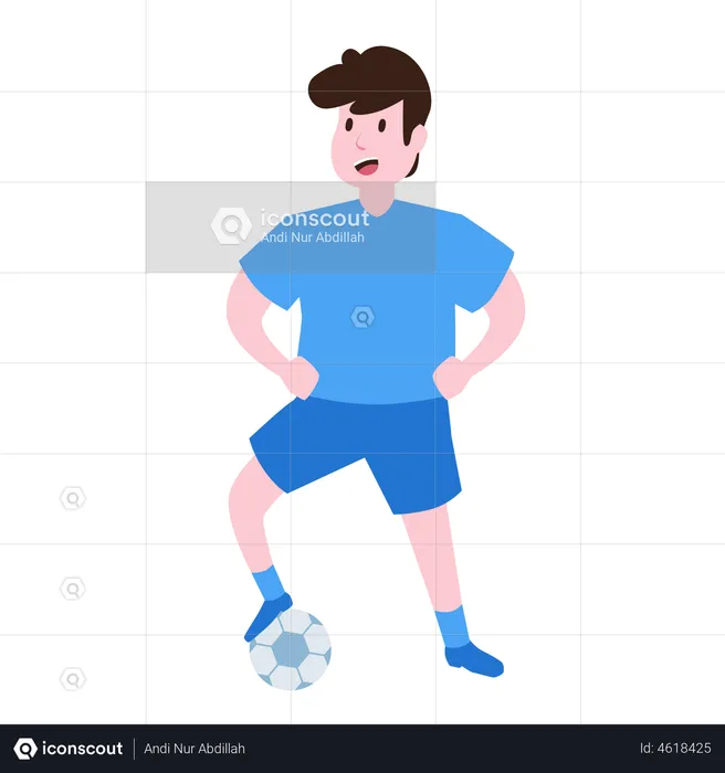 Male football player  Illustration