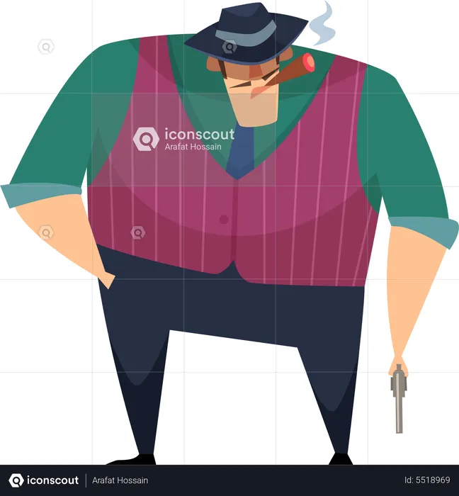 Male gangster  Illustration