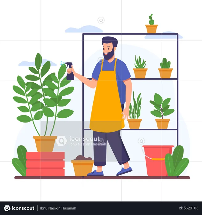 Male Gardener  Illustration