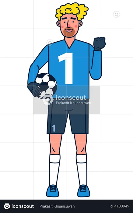 Male goalkeeper  Illustration