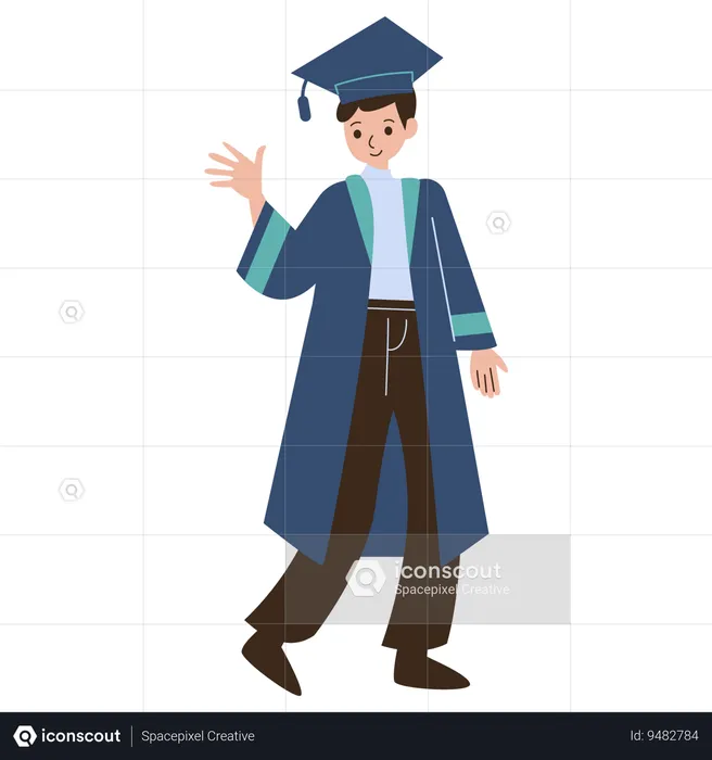 Male graduation student  Illustration