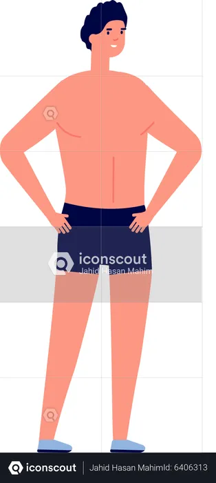 Male in shorts  Illustration