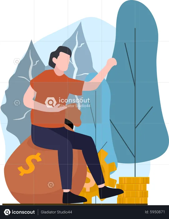 Male investor  Illustration
