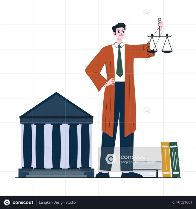 Male Judge  Illustration