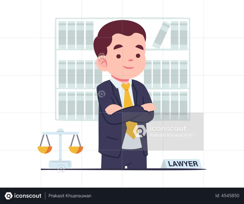 Male Lawyer  Illustration