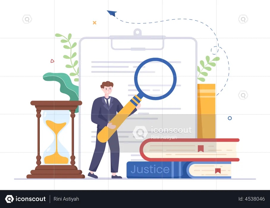 Male Lawyer  Illustration