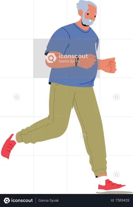 Male Marathon Runner  Illustration