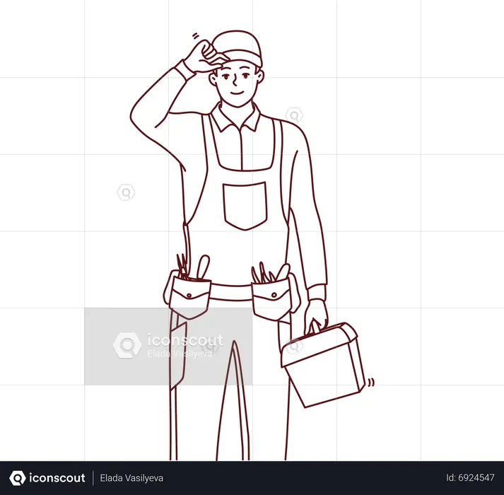 Male mechanic  Illustration