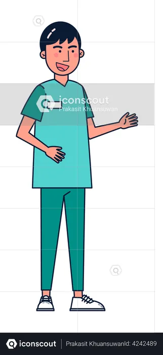 Male nurse  Illustration