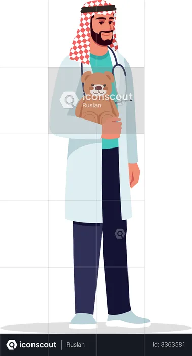 Male pediatrician  Illustration