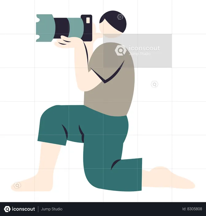 Male Photographer  Illustration