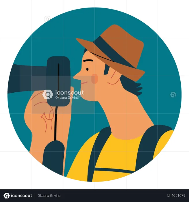 Male Photographer  Illustration