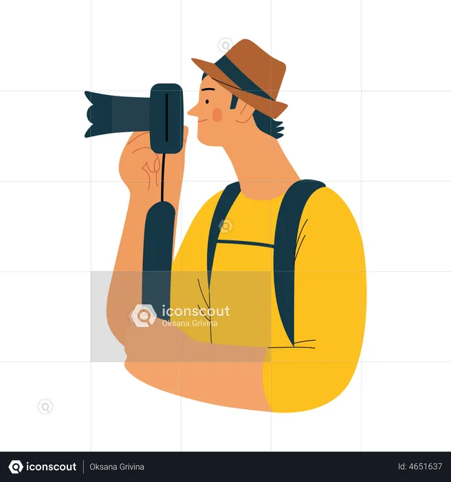 Male Photographer  Illustration