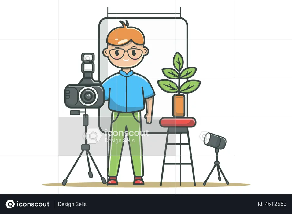 Male photographer  Illustration