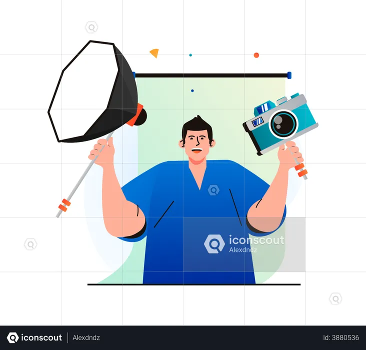 Male photographer  Illustration