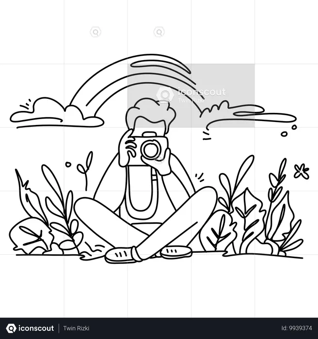 Male Photographer  Illustration