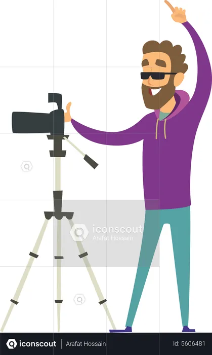 Male Photographer  Illustration