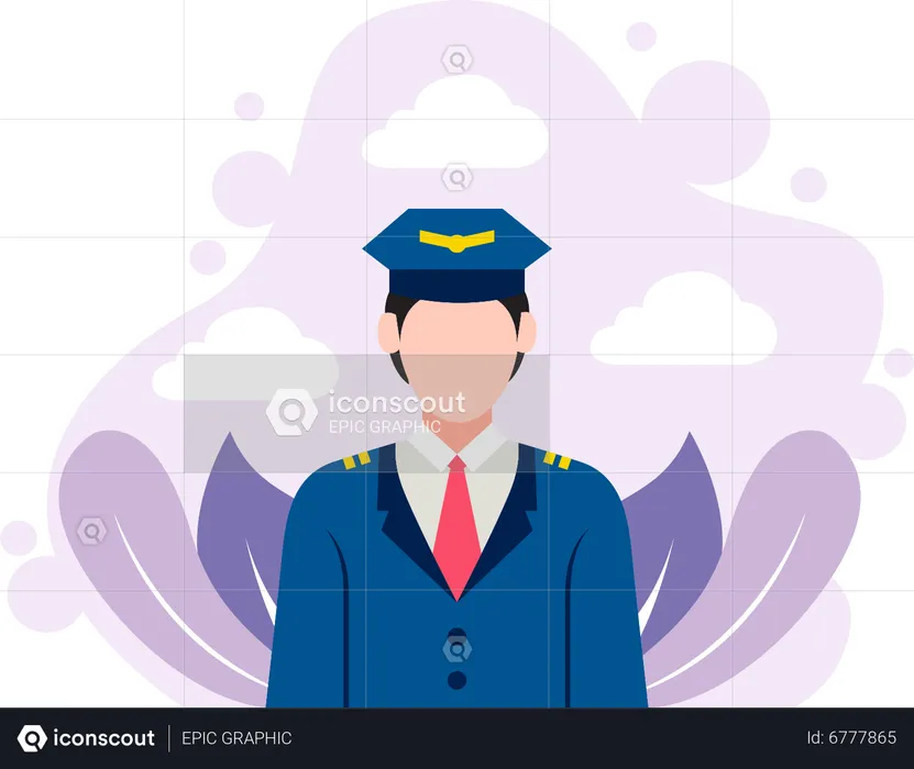 Male pilot  Illustration