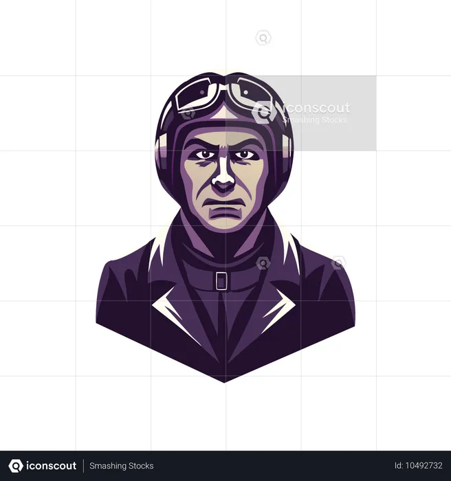 Male Pilot  Illustration