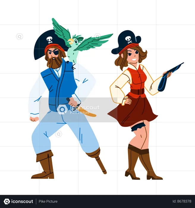 Male Pirate  Illustration