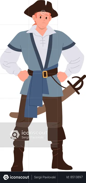 Male Pirate  Illustration