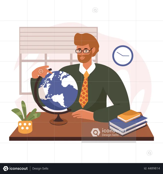 Male professor  Illustration