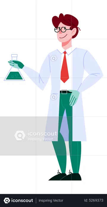 Male professor in the uniform  Illustration