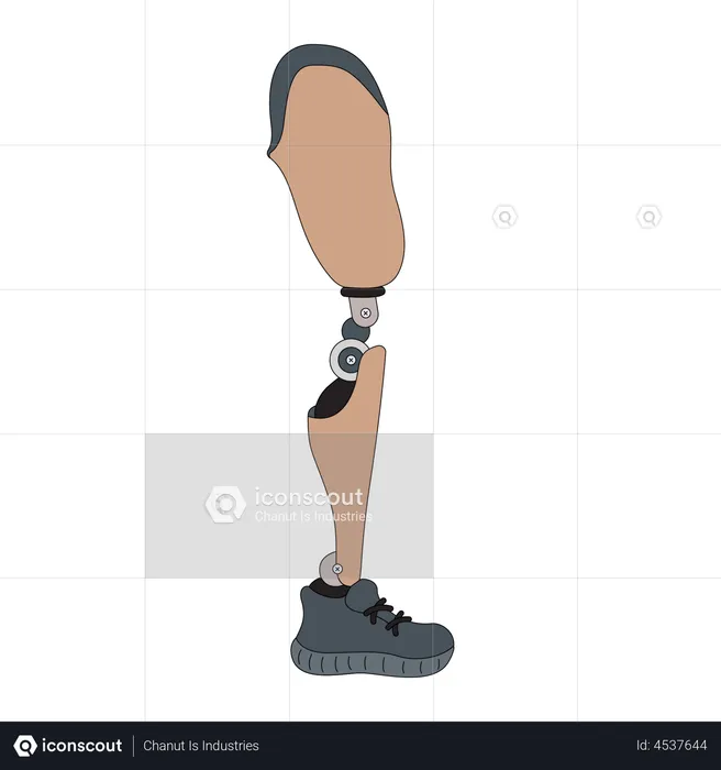 Male prosthetic leg  Illustration