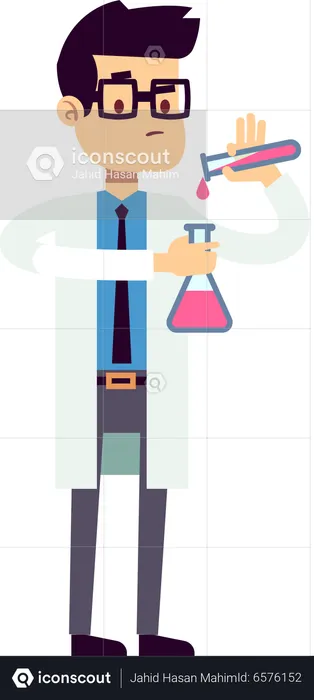 Male researcher  Illustration