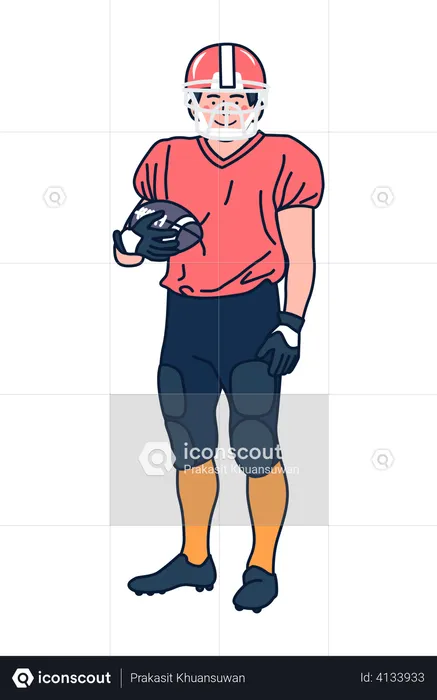 Male rugby player  Illustration